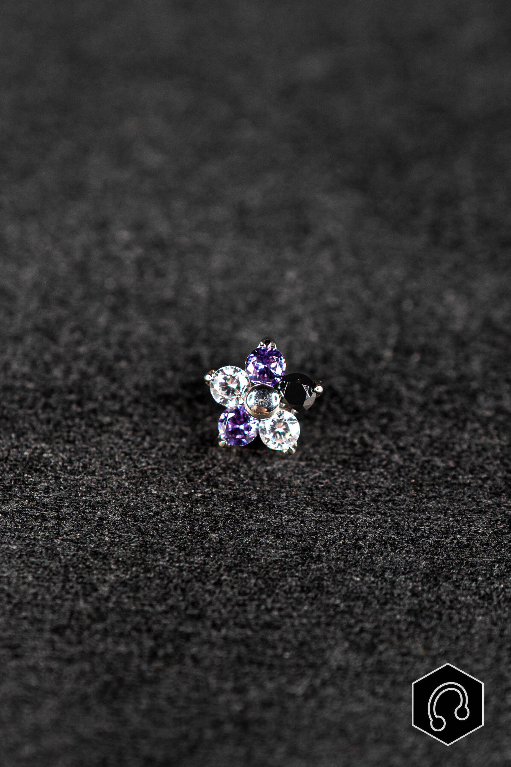 Labret Titane Color Fleur de givre