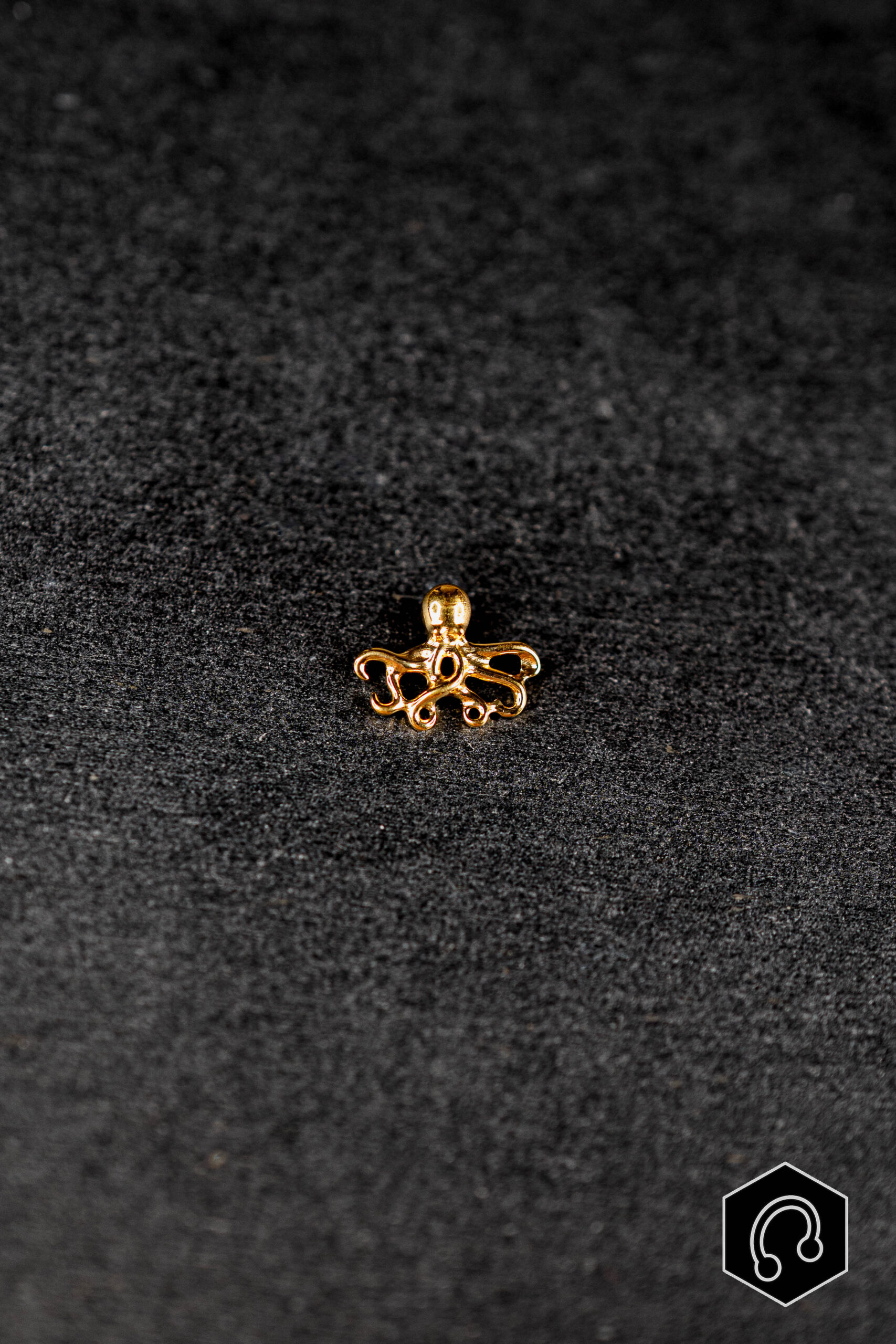 Labret Titane Doré Kraken