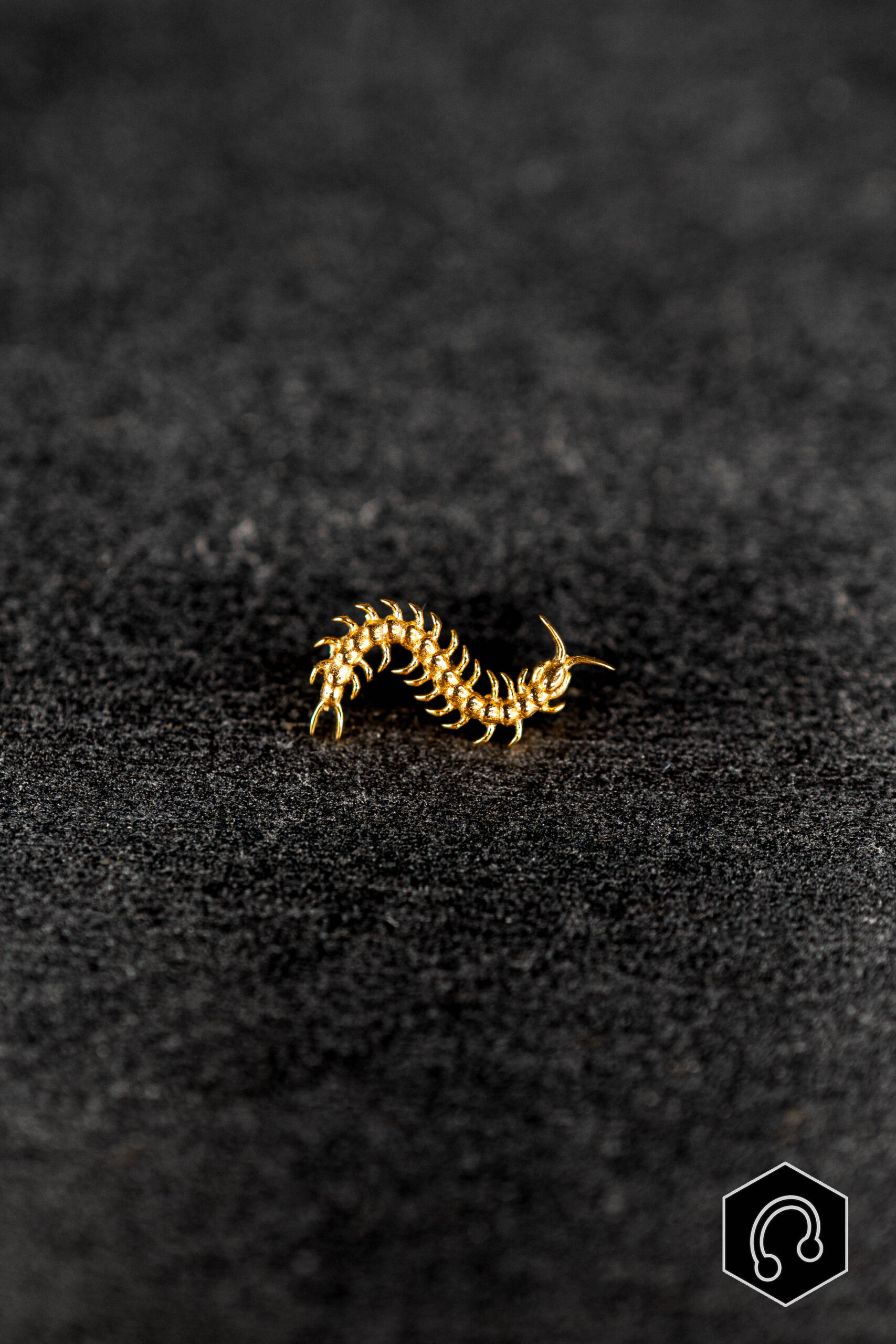Labret titane doré Centipede
