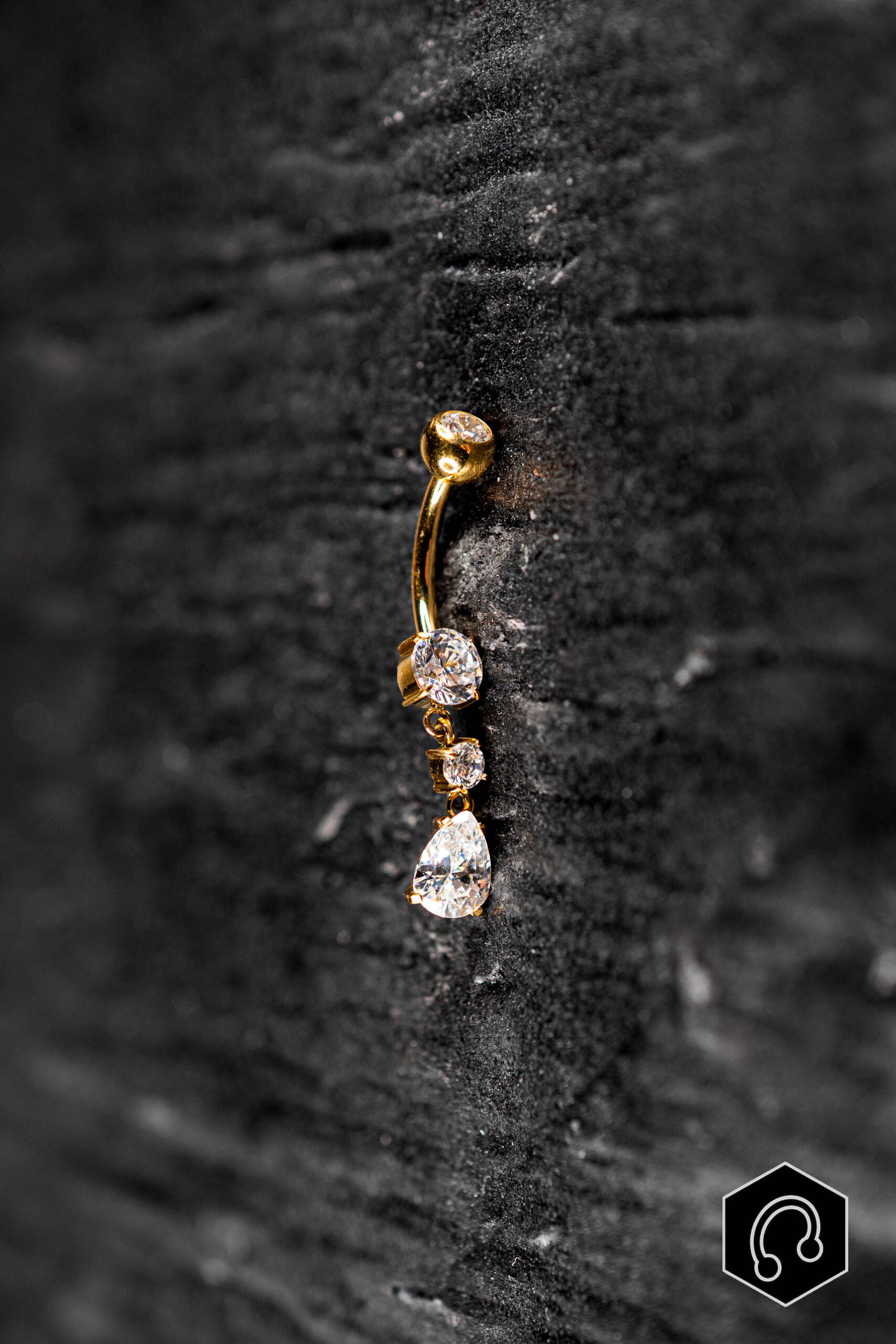 Banane nombril titane Gold Drop