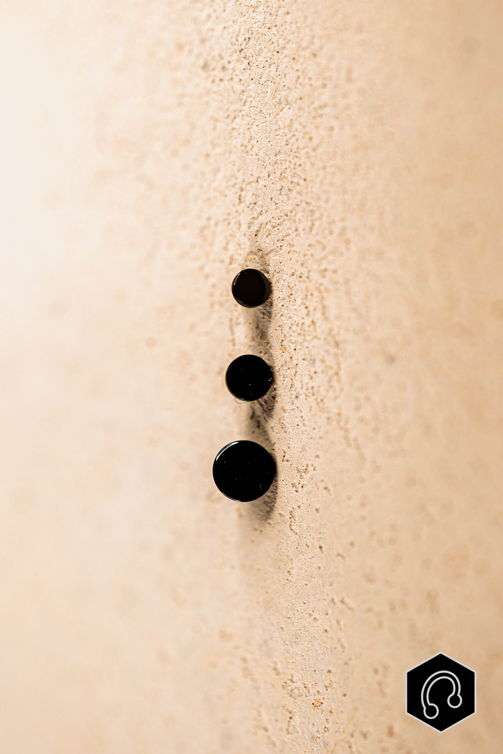 Labret Titane Noir Aurea Disc