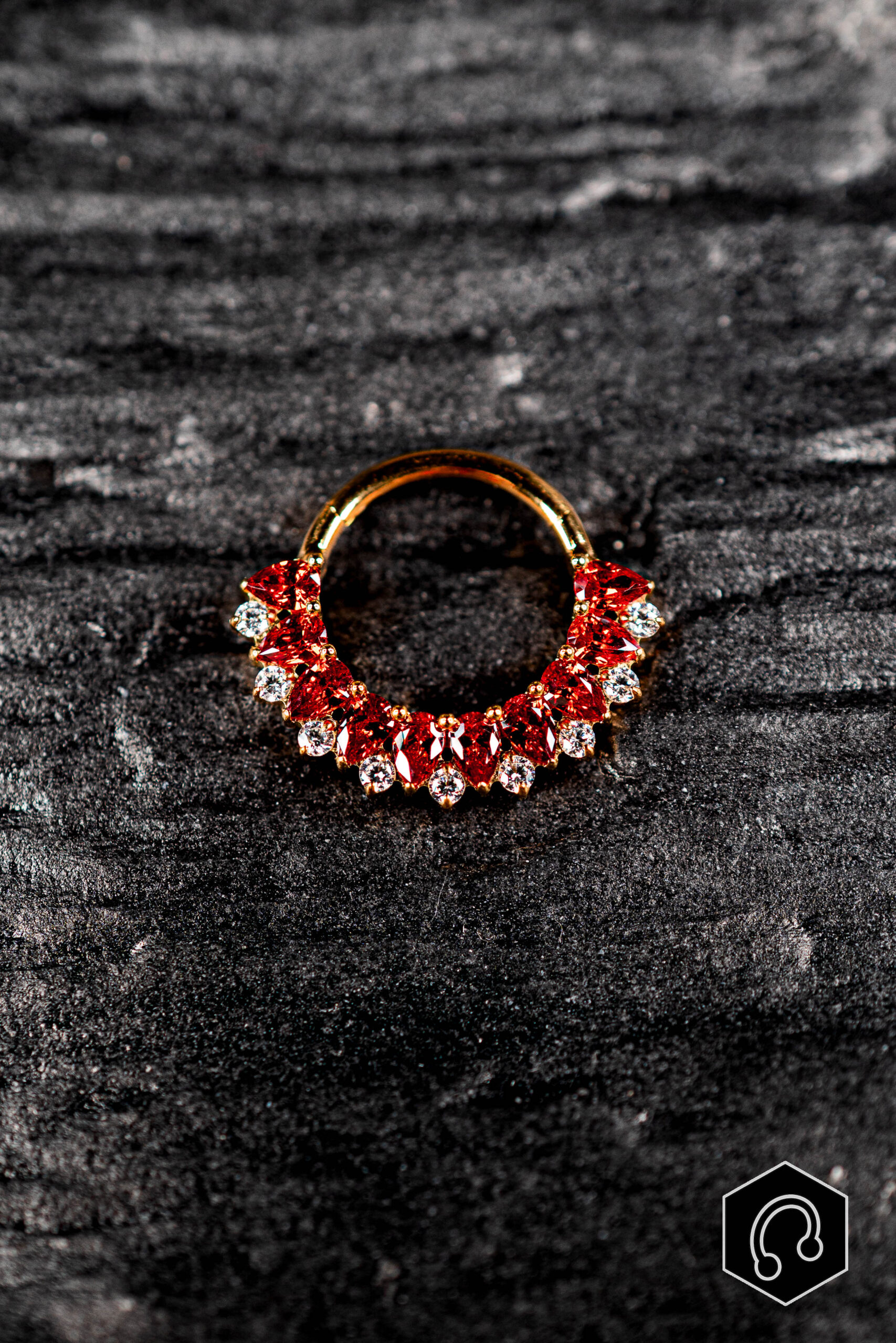 Anneau Clicker Doré Red Gaby