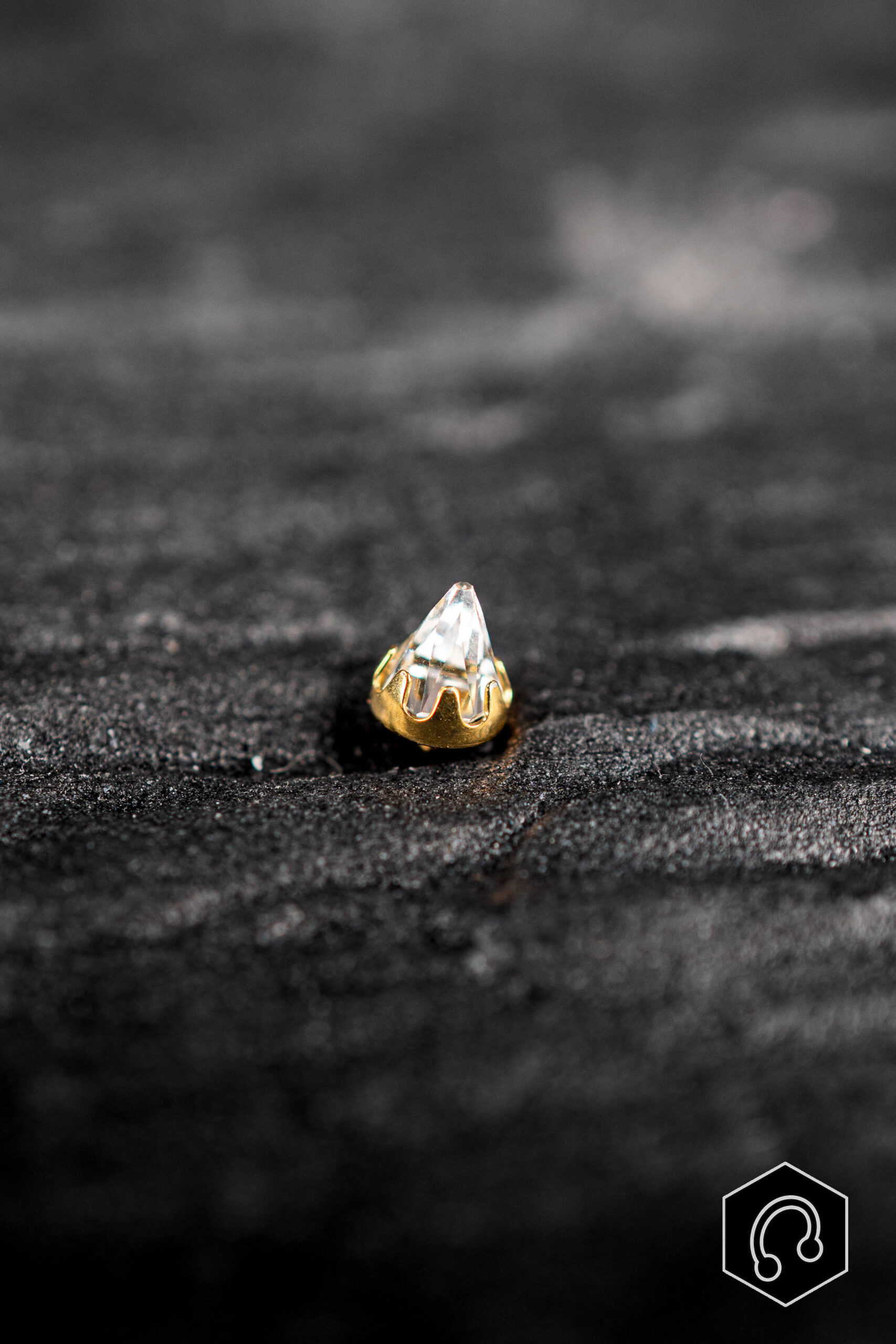Labret Titane Doré Prismia