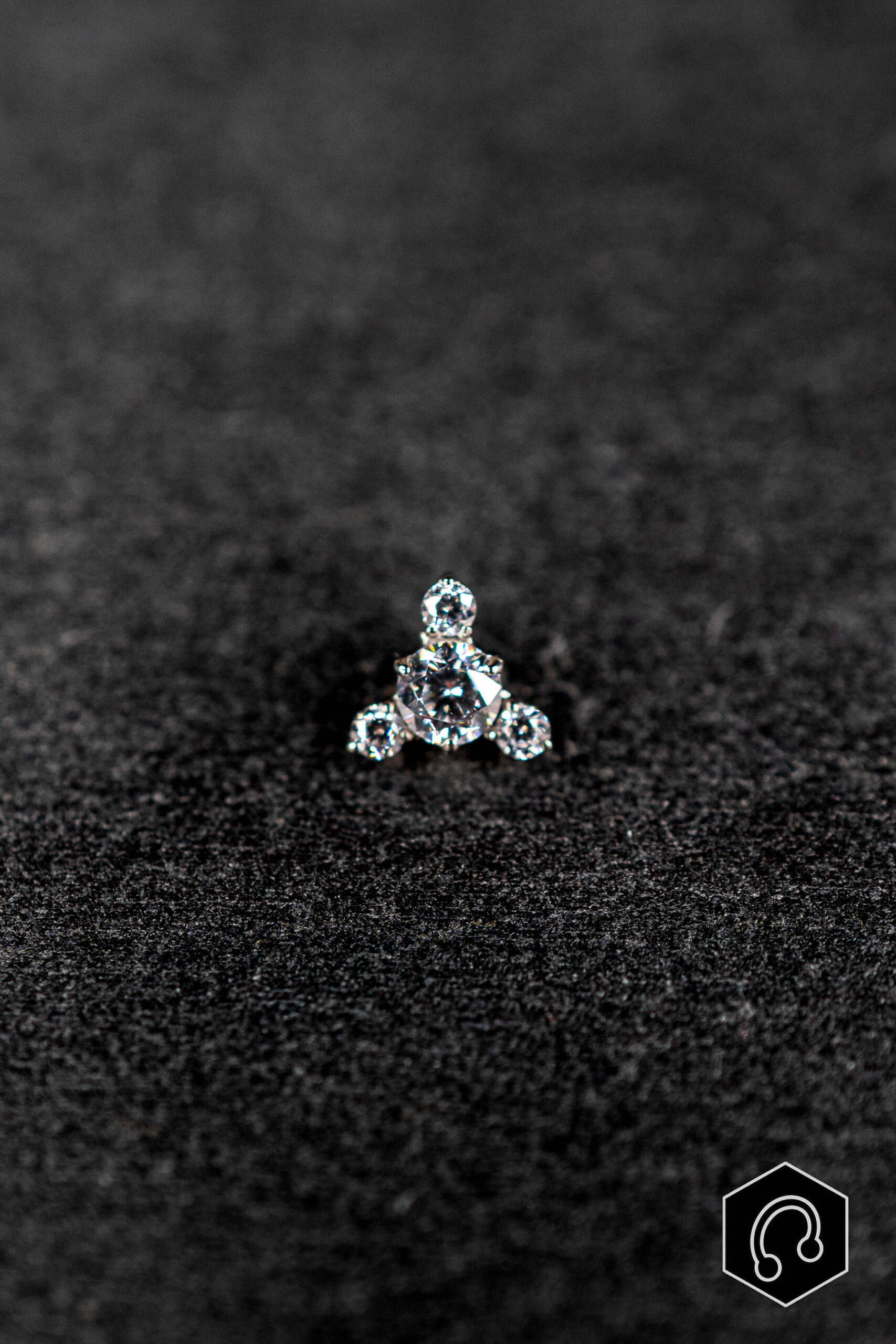 Labret Titane Argenté Triforce