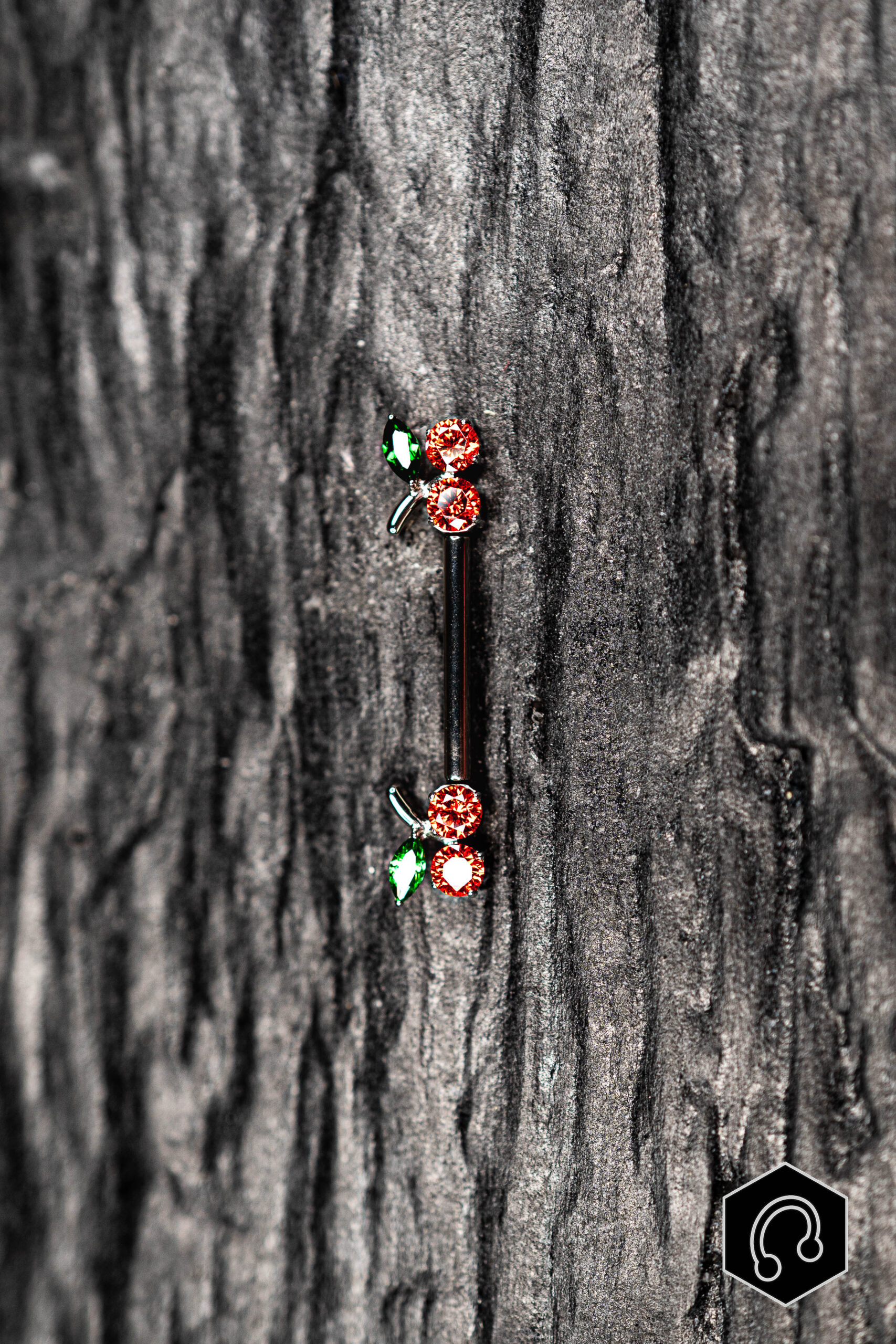 Barre Téton Argenté Cherry Bloom