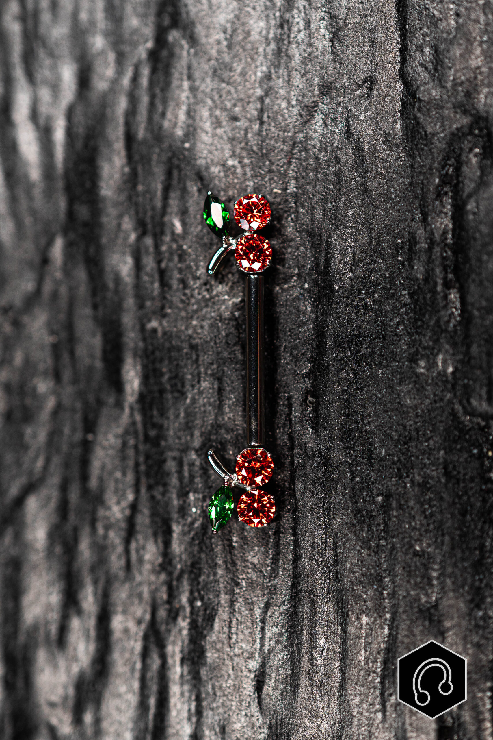 Barre Téton Argenté Cherry Bloom