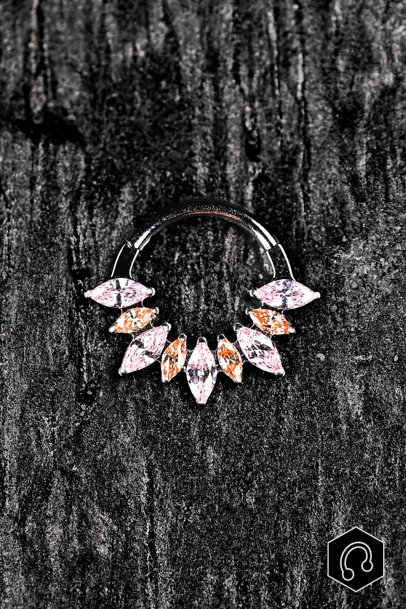 Anneau Clicker Titane Color Mix Sunlight