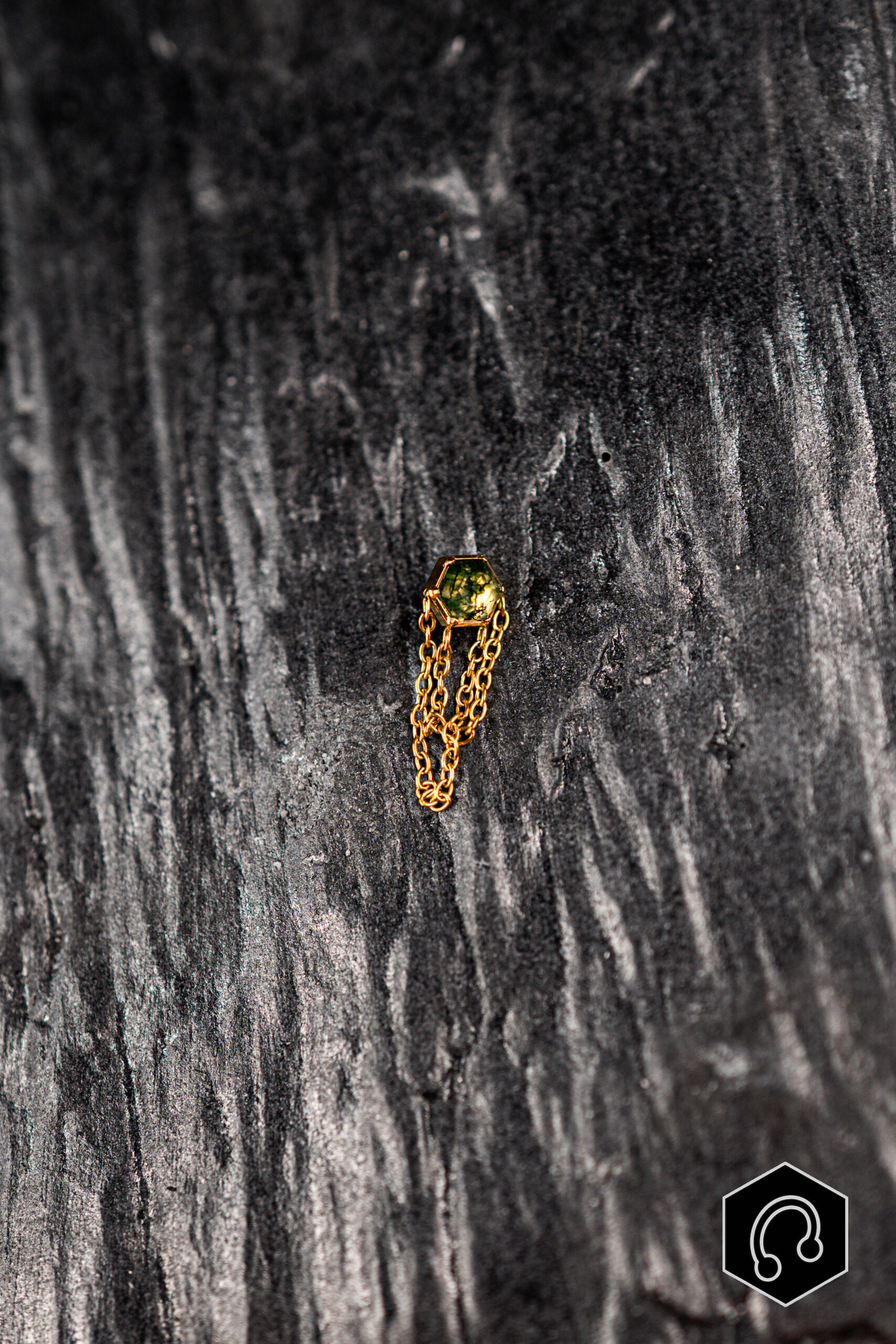 Labret Titane Doré Moss Cascade
