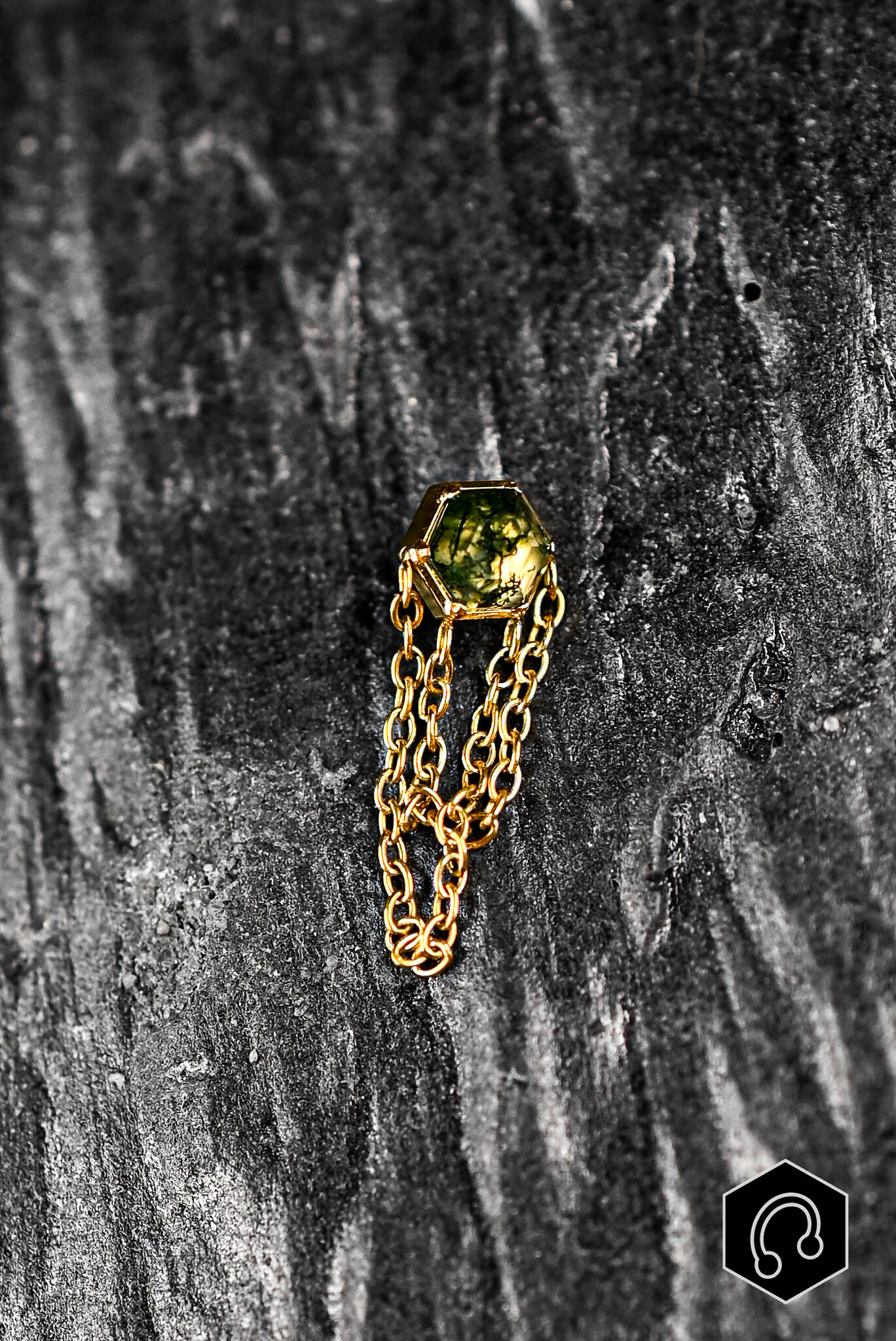 Labret Titane Doré Moss Cascade