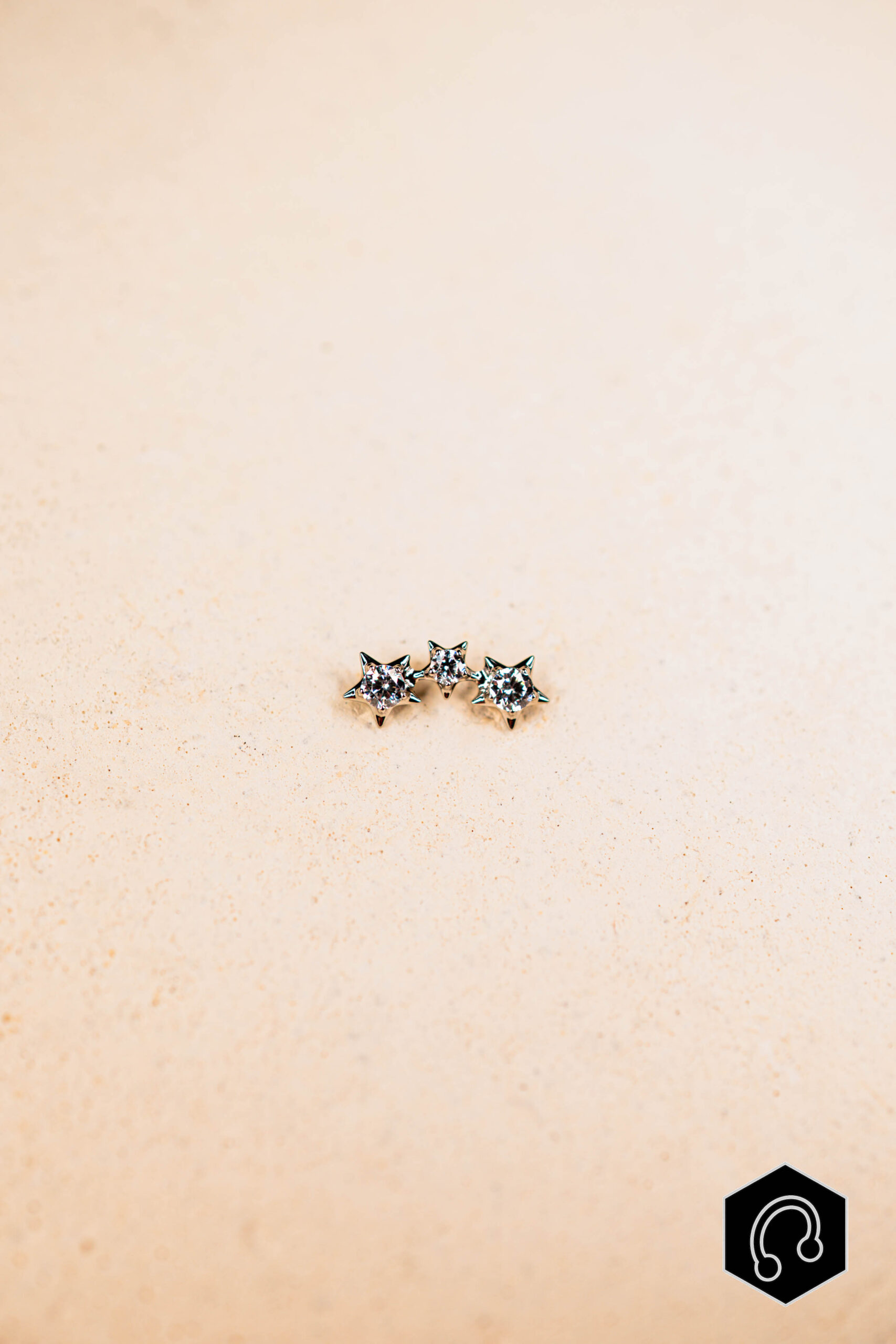 Labret Titane Argenté Astra Trio