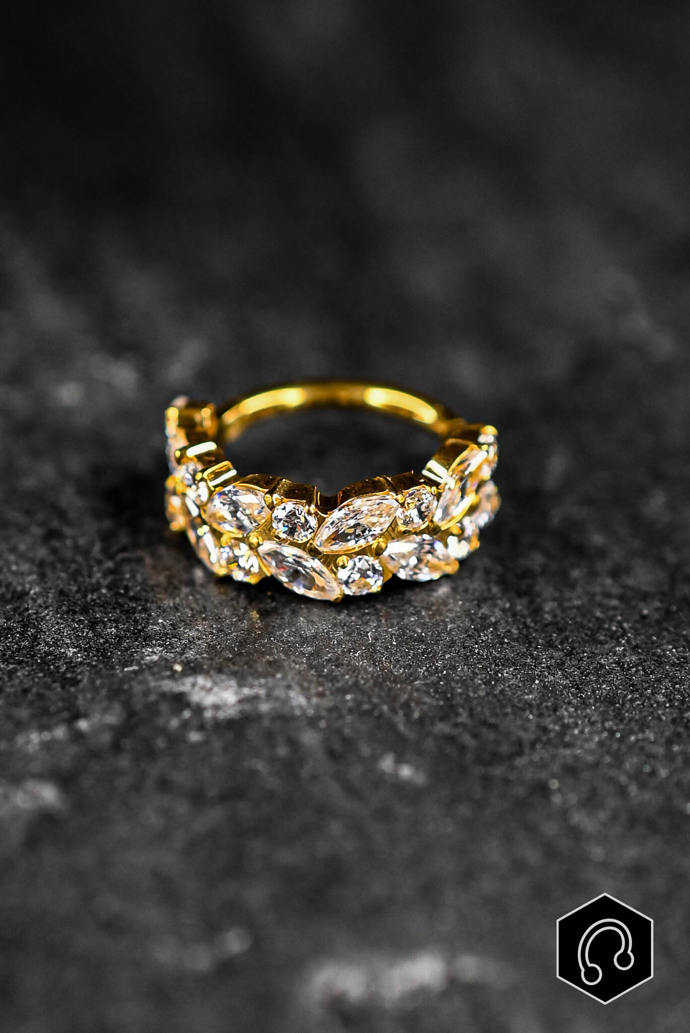 Anneau Clicker Doré Élégance Marquise