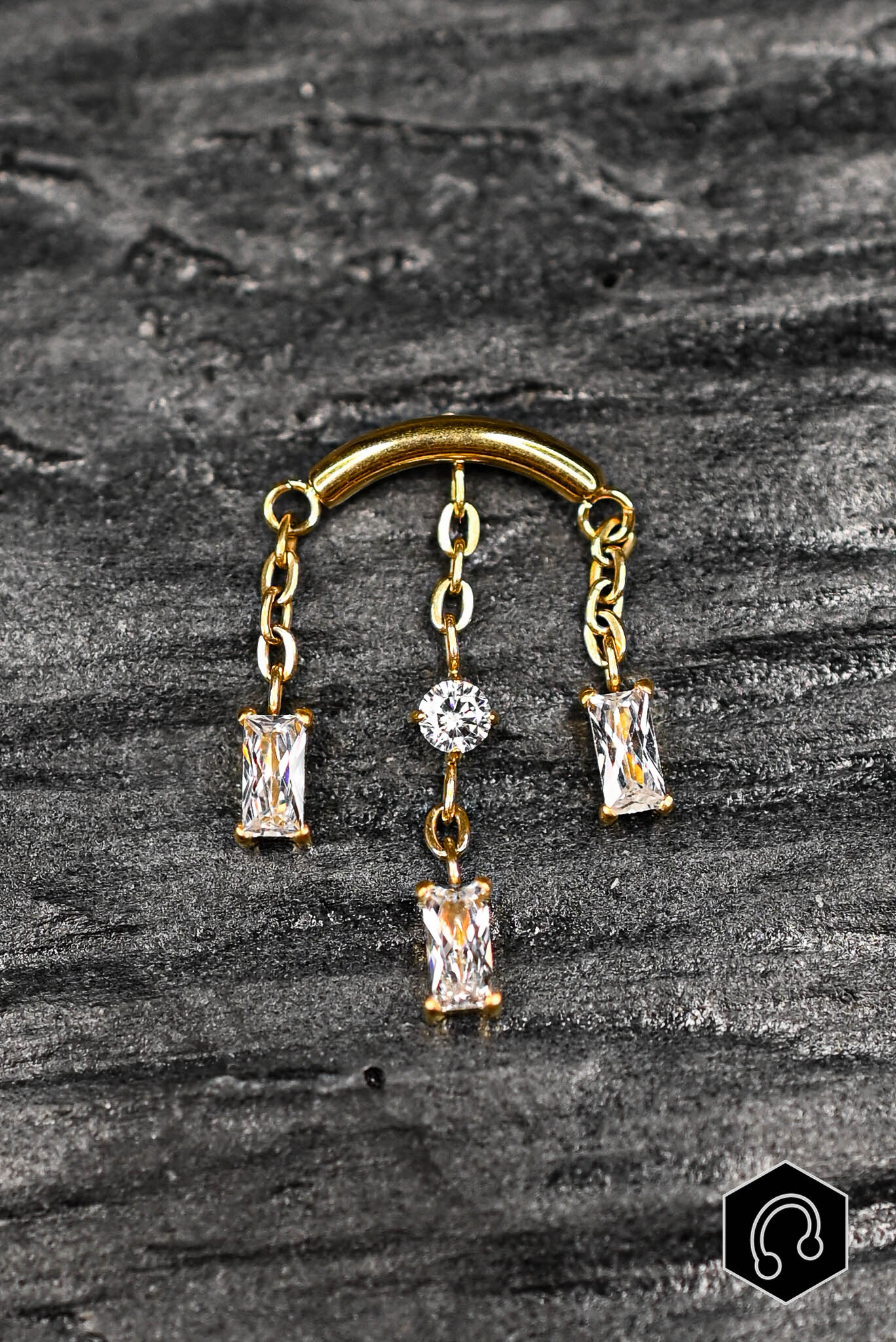 Labret Titane Doré Hidden Cascade