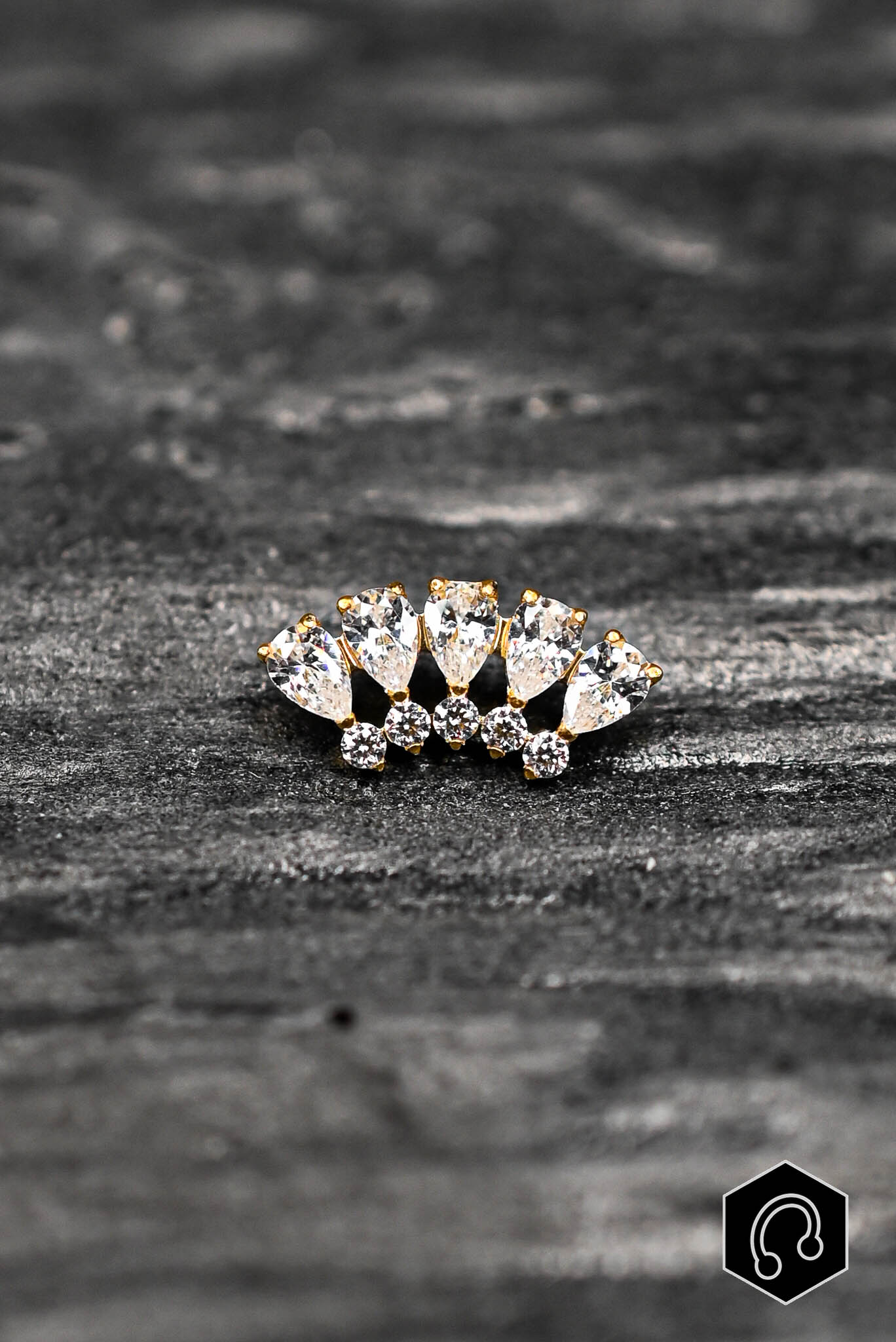 Labret Titane doré Shiny Crown