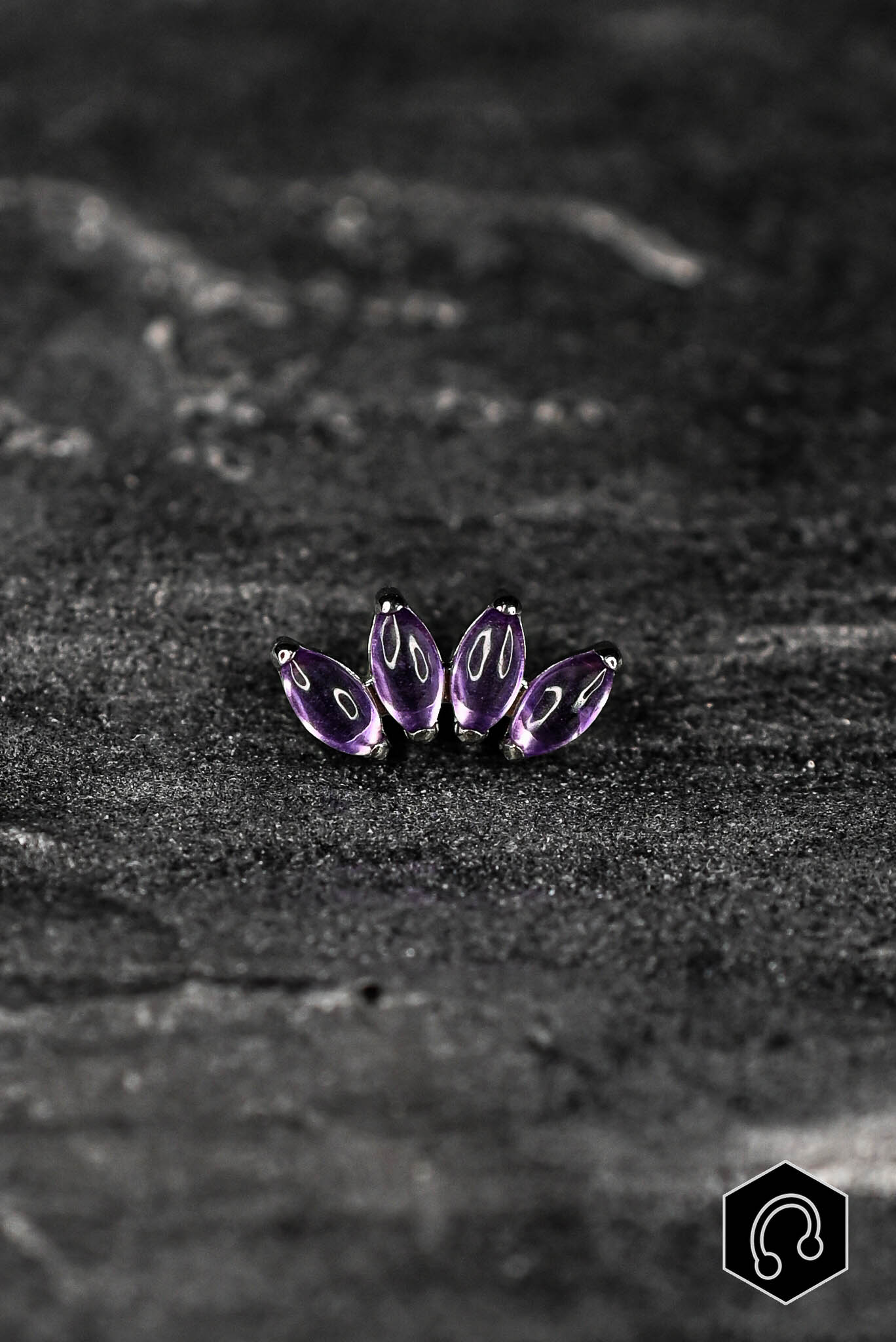 Labret Titane Violet Élégance Glow M