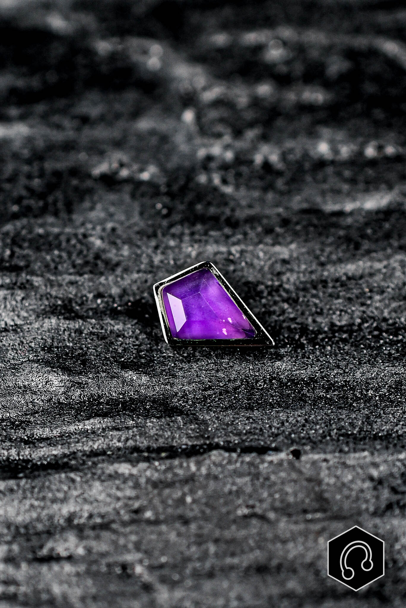 Labret Titane Améthyste Kite