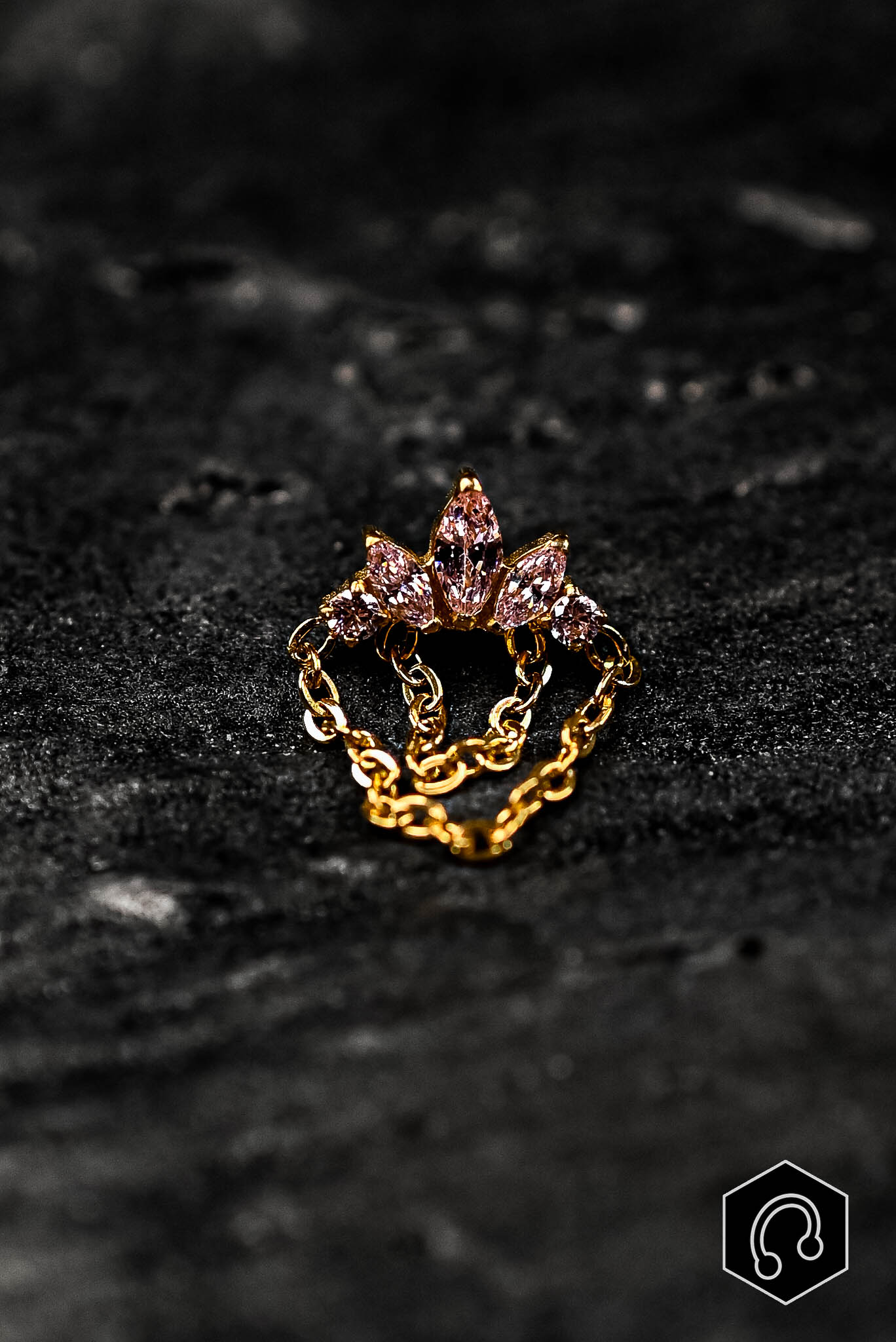 Labret Titane Doré Azalée